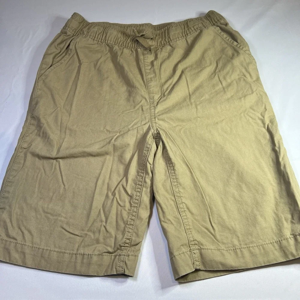 CHILDREN'S PLACE BOYS SIZE 14 KHAKI‎ CARGO UNIFORM SHORTS ADJUSTABLE WAIST
